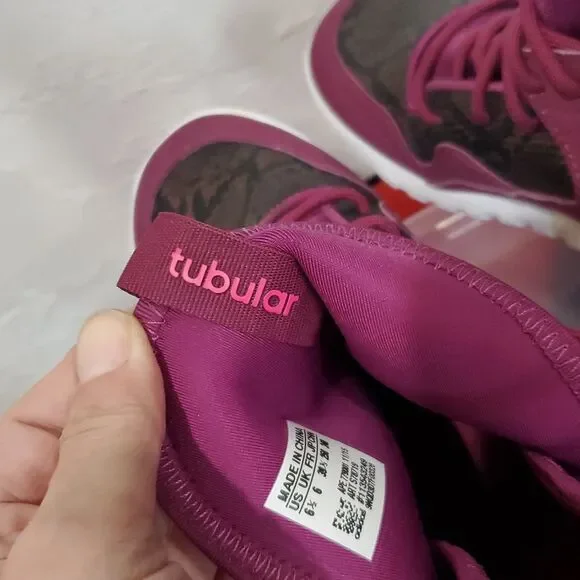 Adidas Tubular X Magenta Snakeskin Sneakers Size 8.5 Womens Or 6.5 Boys - Picture 13 of 16